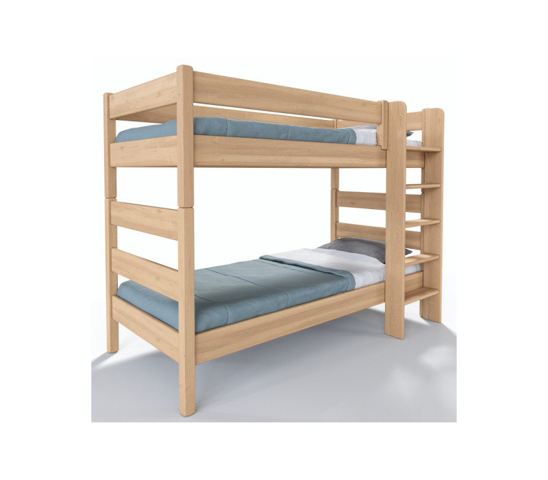 Buková poschodová postel Junior 1 - 200x90 cm 