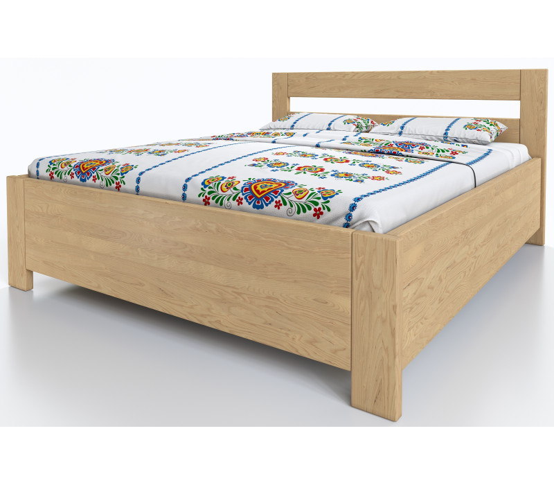 Jaseňová posteľ Romana s úložným priestorom