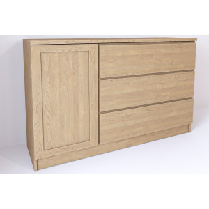 Drevená komoda Lucia z masívneho jaseňového dreva