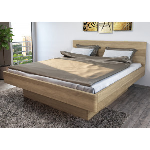 Dubová posteľ Pegas s úložným priestorom 